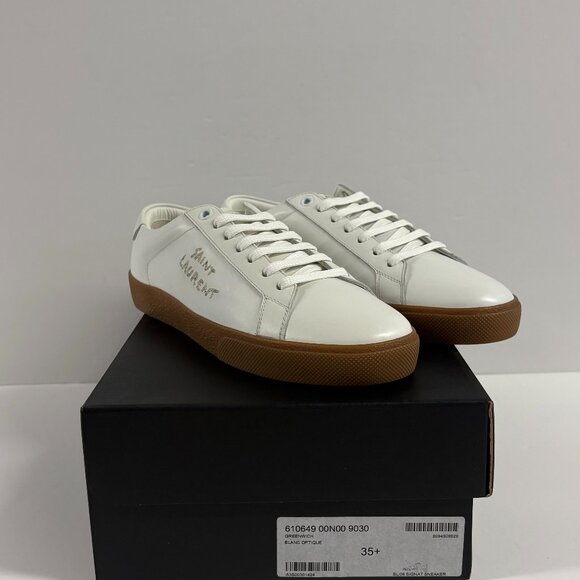Saint Laurent Women Court Classic Leather Sneakers 610649 00N00 9030 - Picture 11 of 13